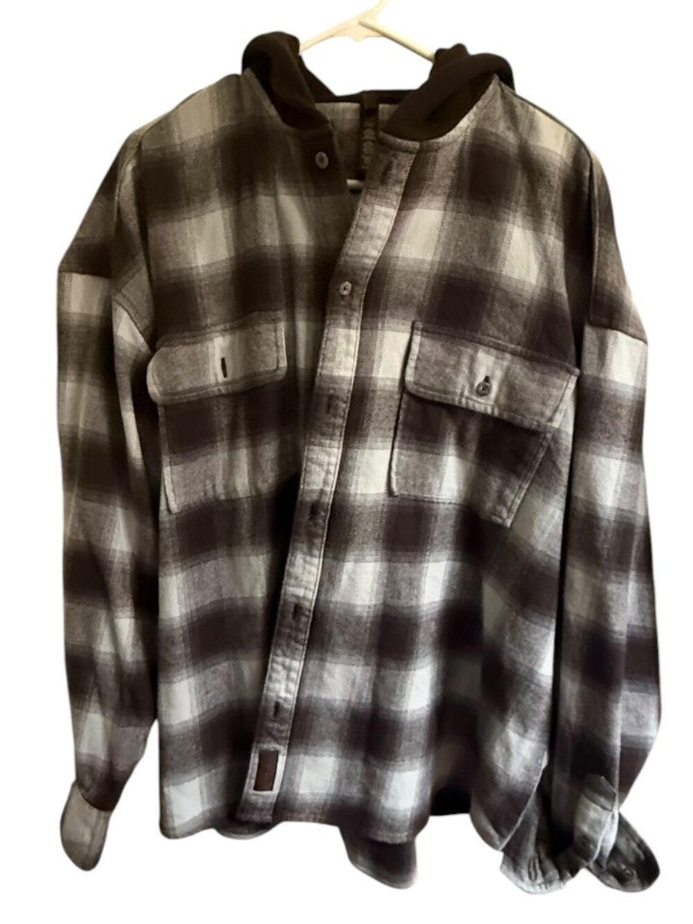 SKIMS Plaid Flannel Oversized Shirt Jacket Size M